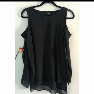 Cold shoulder boho top